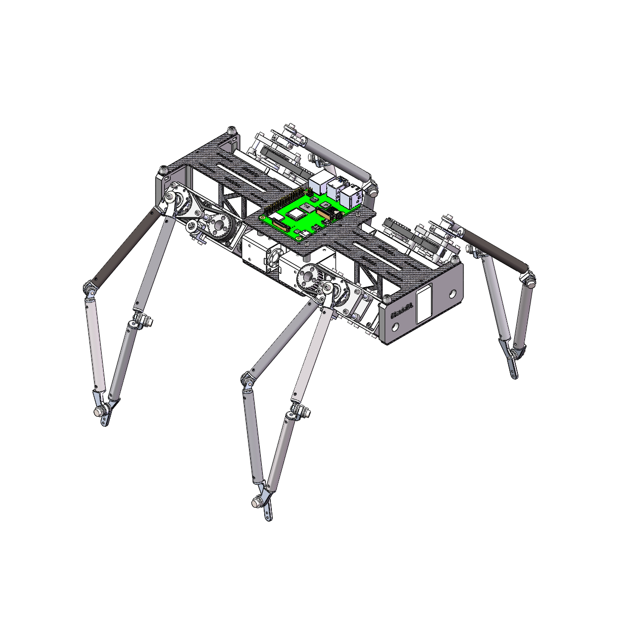 A quadruped robot with overconstrained legs